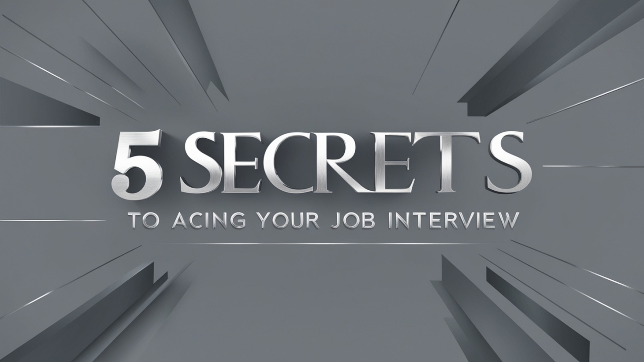 5 Secrets to Acing Your Job Interview