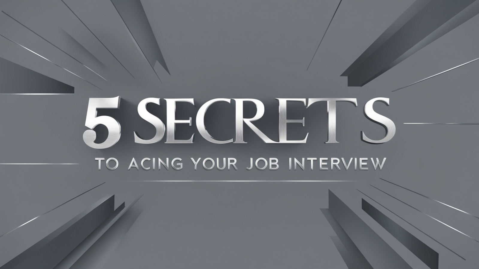 5 Secrets to Acing Your Job Interview